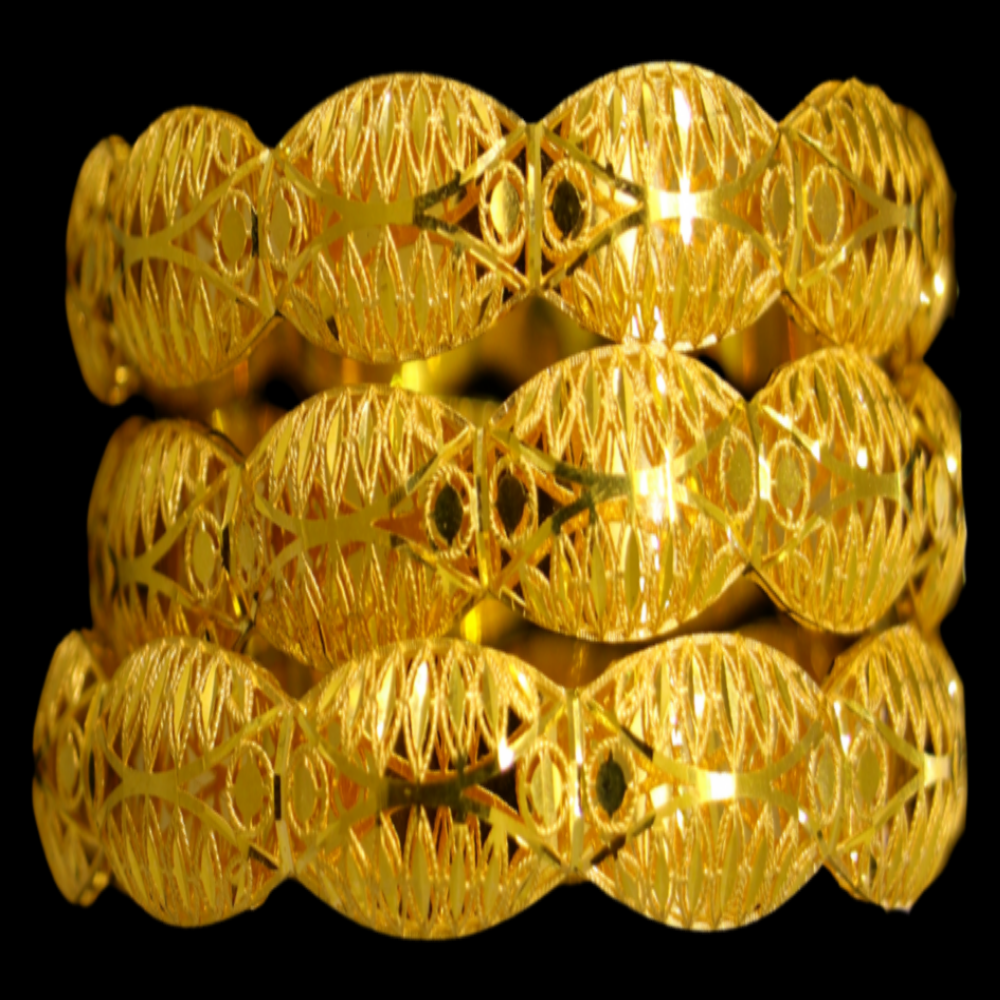 21K Gold Bangle Set (S)